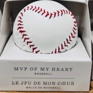 Hallmark MVP OF MY HEART Stitched BASEBALL Valentines Day Gift